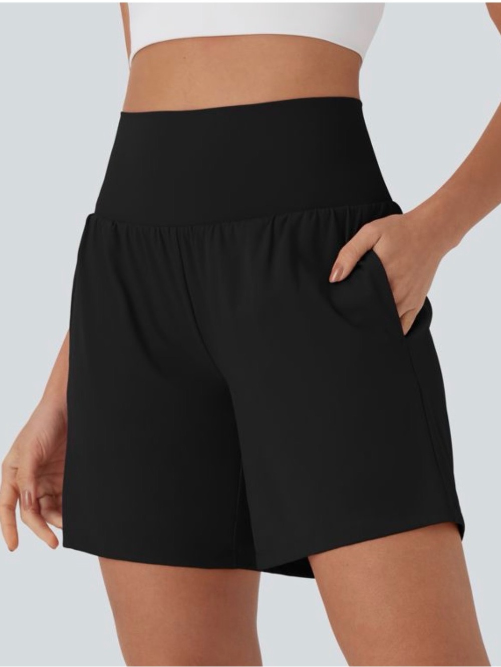 SoftlyZero  Airy Super High Waisted 2-in-1 InstantCool Yoga Shorts 7" with Pocke